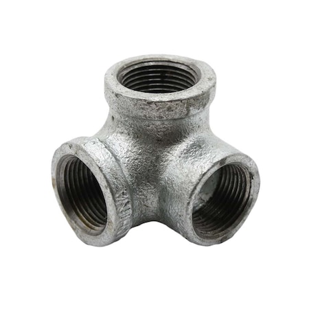 Thrifco Plumbing 1-1/2 Inch Galvanized Steel Side Outlet Elbow 5217060